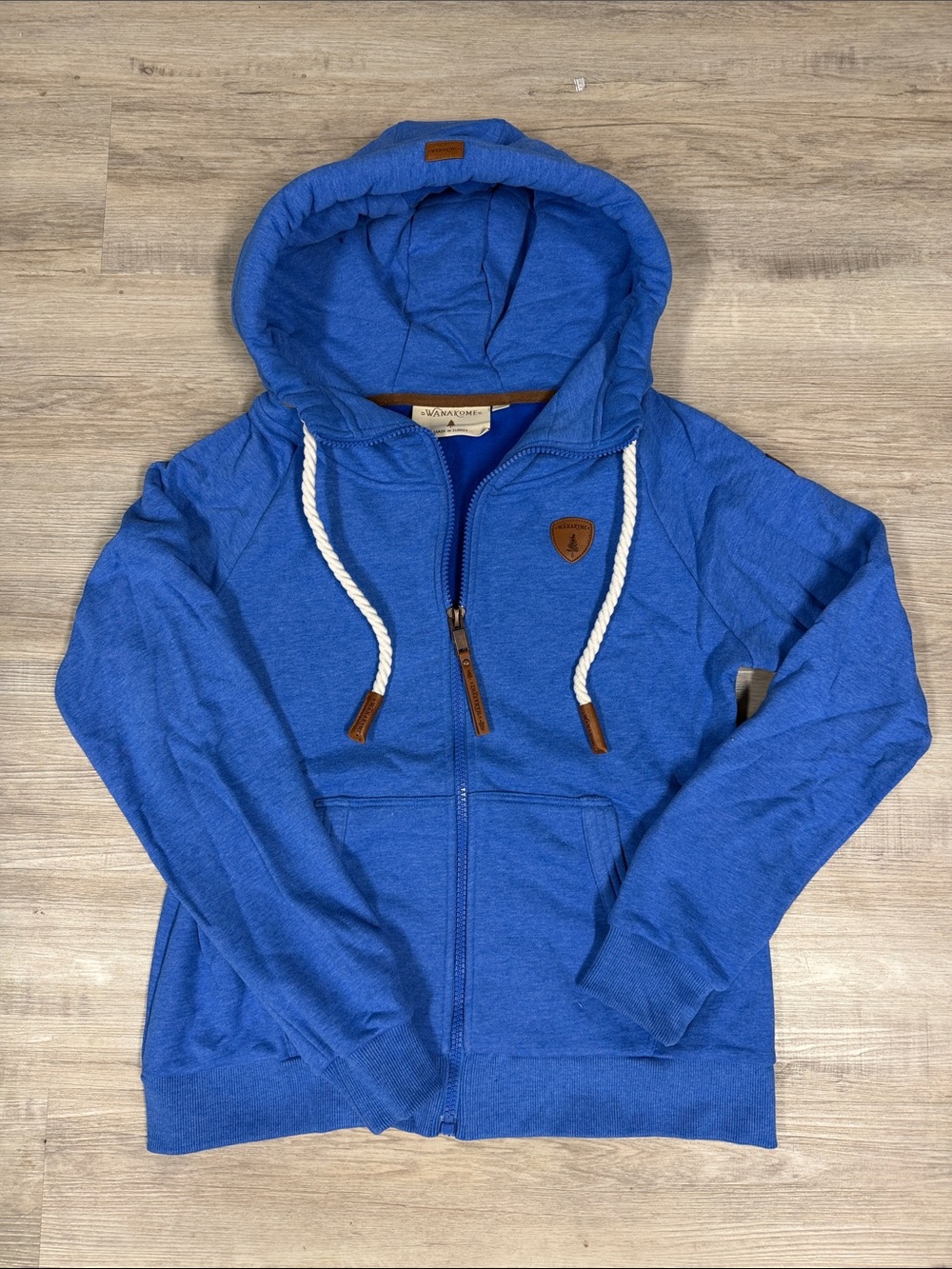 Wanakome full zip hoodie with rope tie